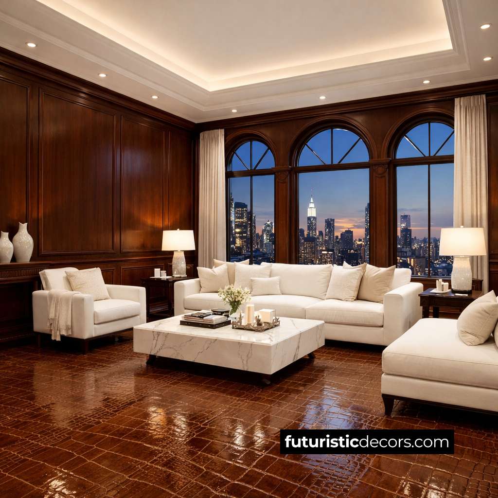 crocodile leather floors