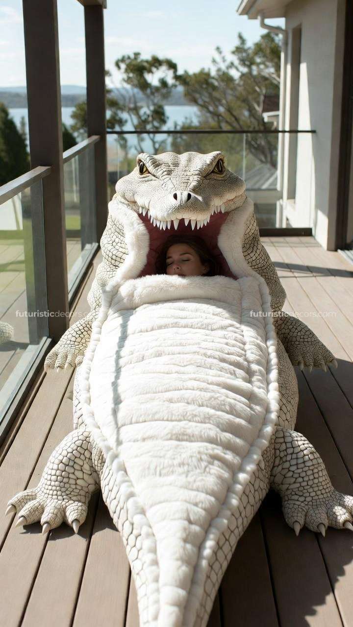 Crocodile Shaped Sleeping Bag