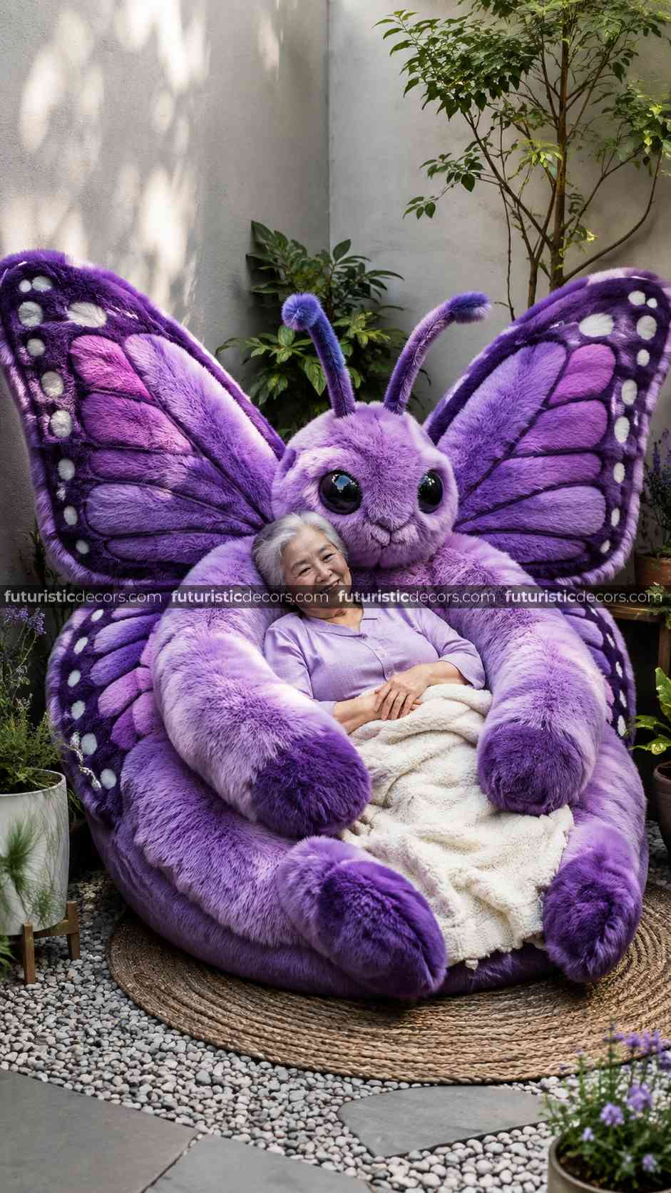 Fluffy Butterfly Bean Bags