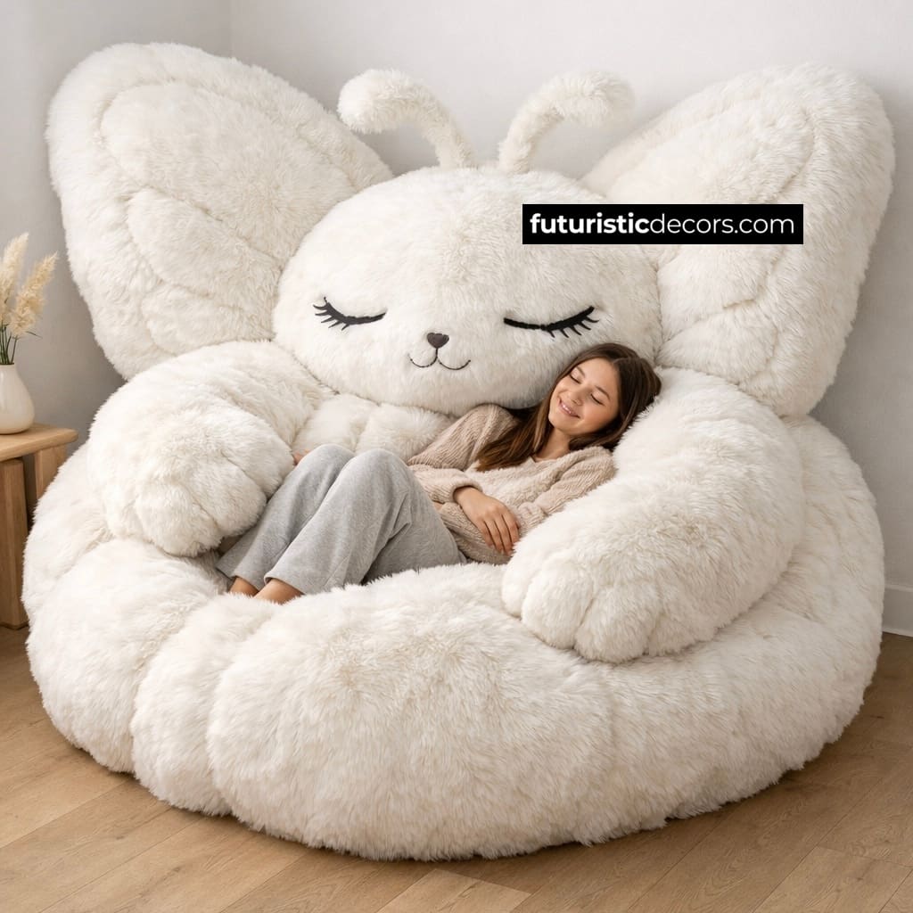 Fluffy Butterfly Bean Bags