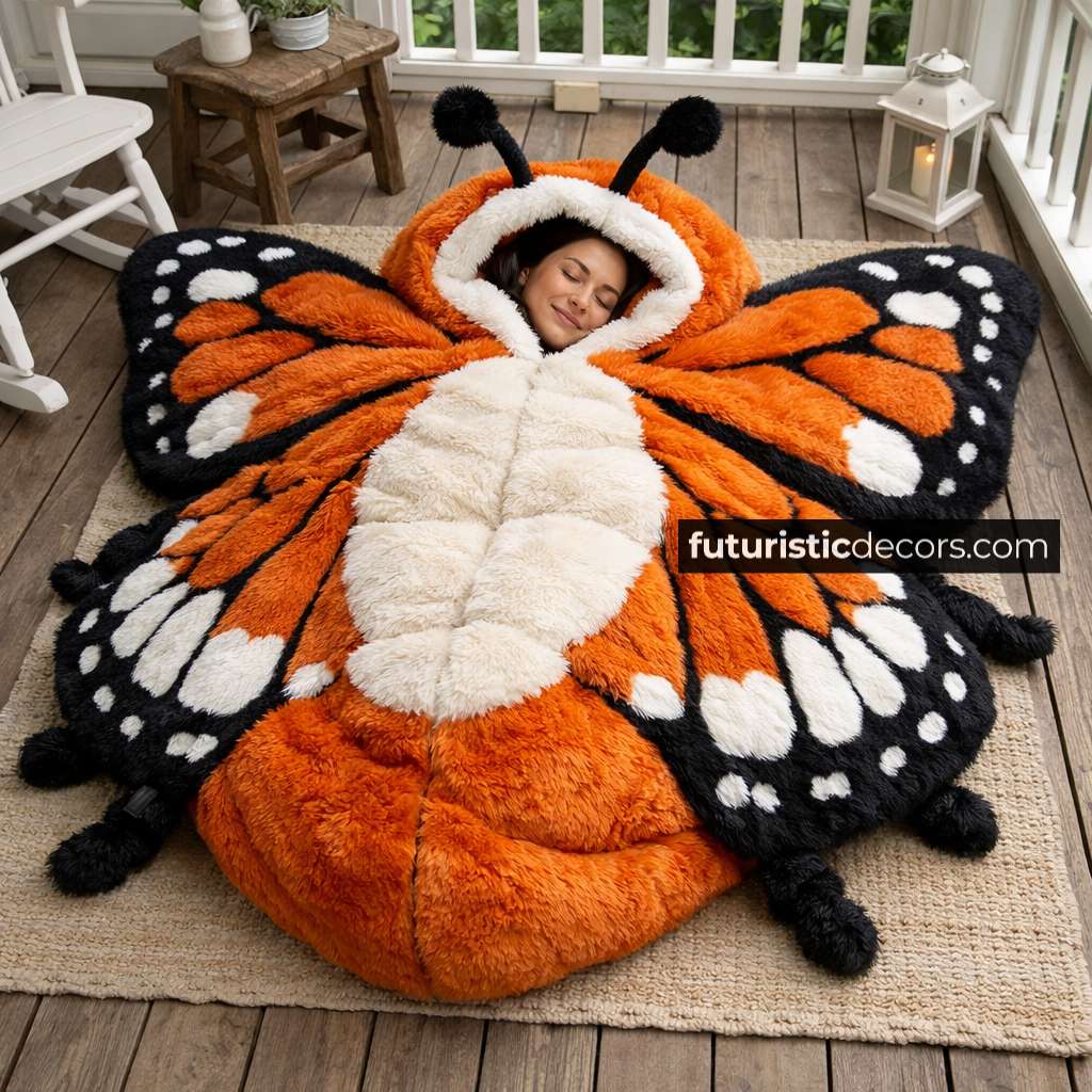 butterfly-shaped sleeping bags