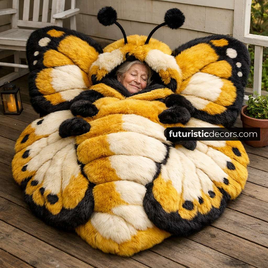 butterfly-shaped sleeping bags