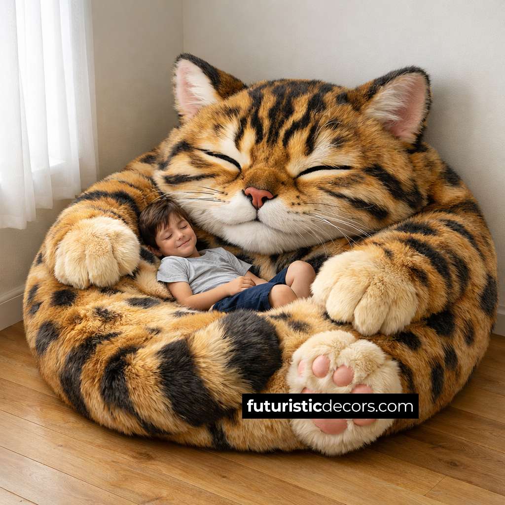 Cat-Shaped Bean Bag