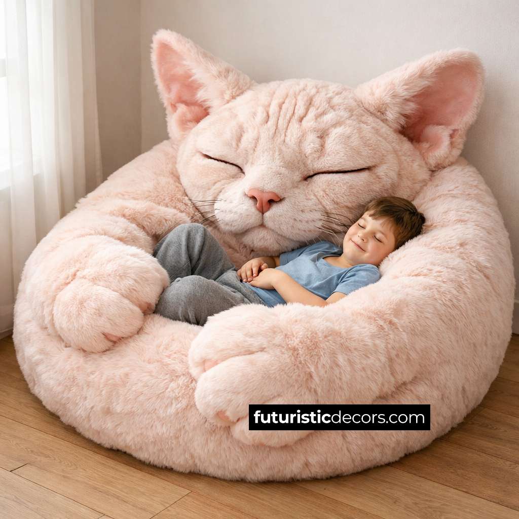 Cat-Shaped Bean Bag