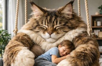 Fluffy Cat Swing Chairs with Oversized Arms & Soft Fur Fluffy Cat Swing Chairs