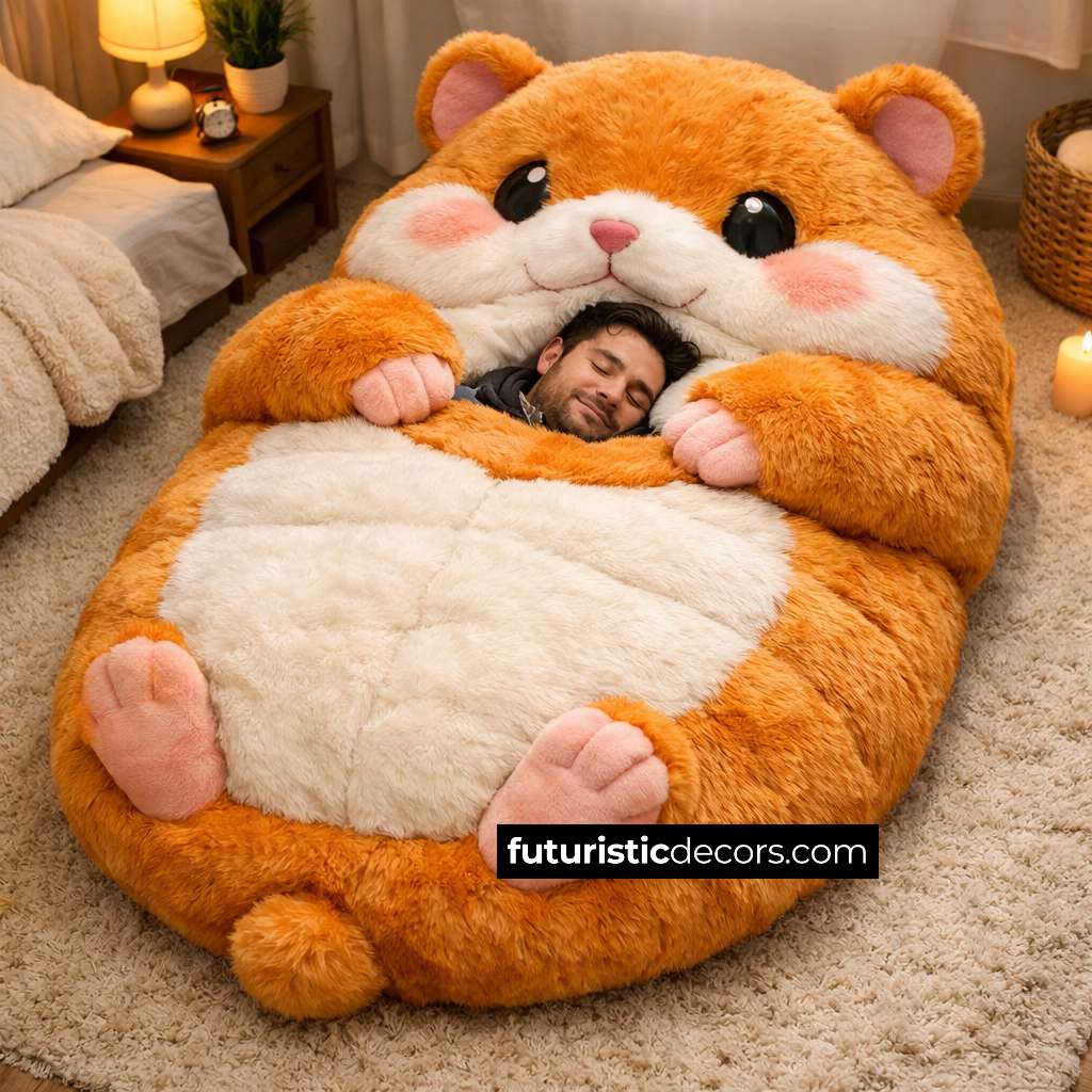 Fluffy Hamster Sleeping Bag