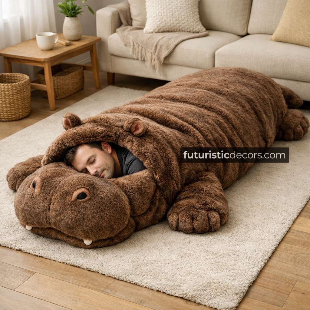 hippo-shaped sleeping bag