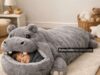 Fluffy Hippo Sleeping Bags That Bring Safari Dreams to Life hippo-shaped sleeping bag