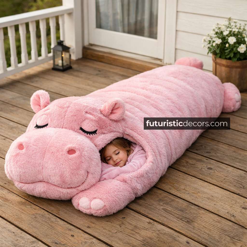 Fluffy Hippo Sleeping Bags