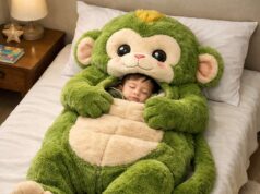 Fluffy Monkey Sleeping Bag | Plush Perfection You Can Sleep In monkey-shaped sleeping bags