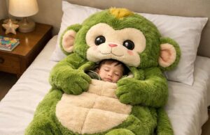 Fluffy Monkey Sleeping Bag | Plush Perfection You Can Sleep In monkey-shaped sleeping bags