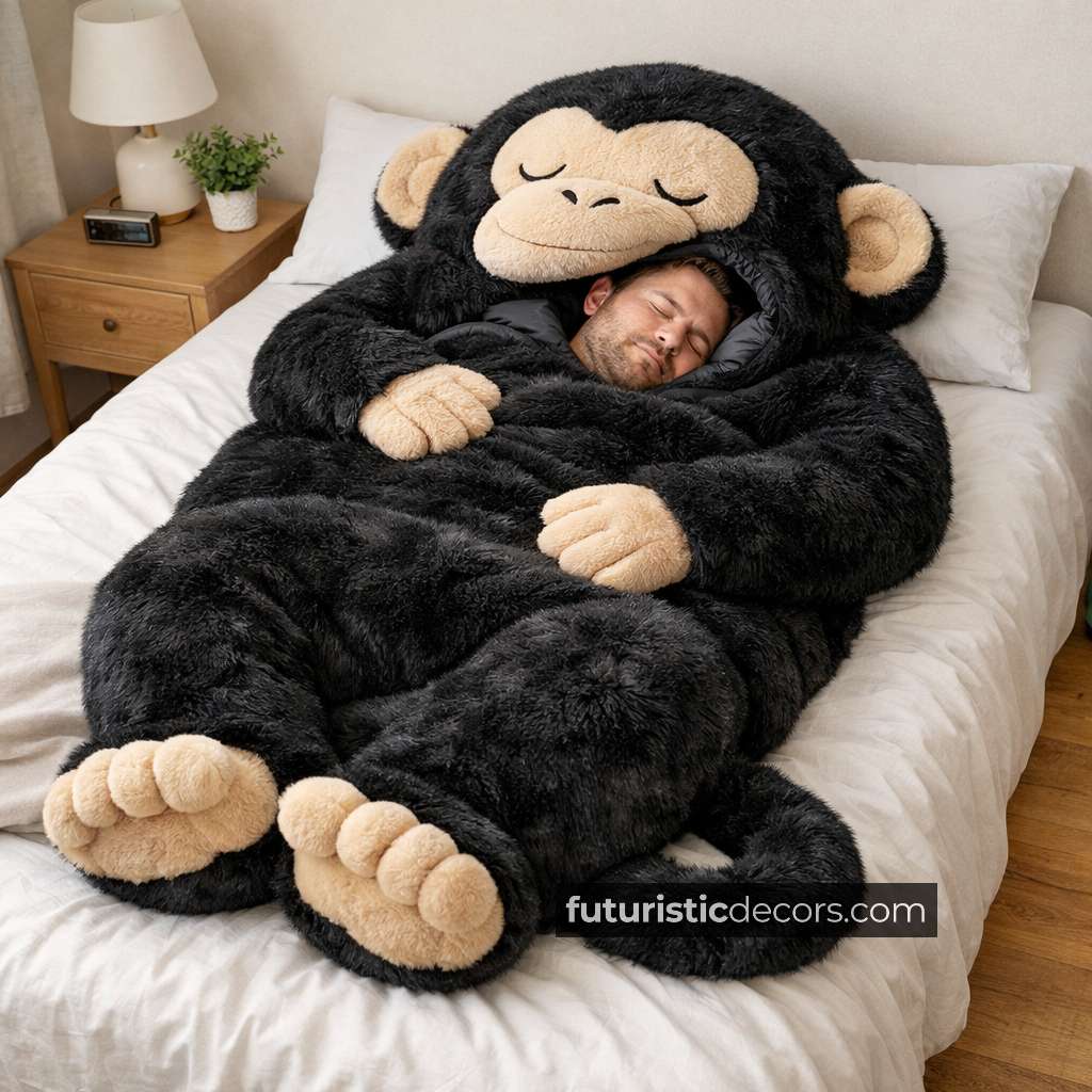Fluffy Monkey Sleeping Bag
