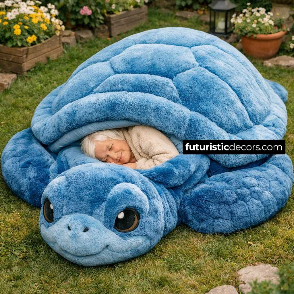 Fluffy Turtle Sleeping Bag