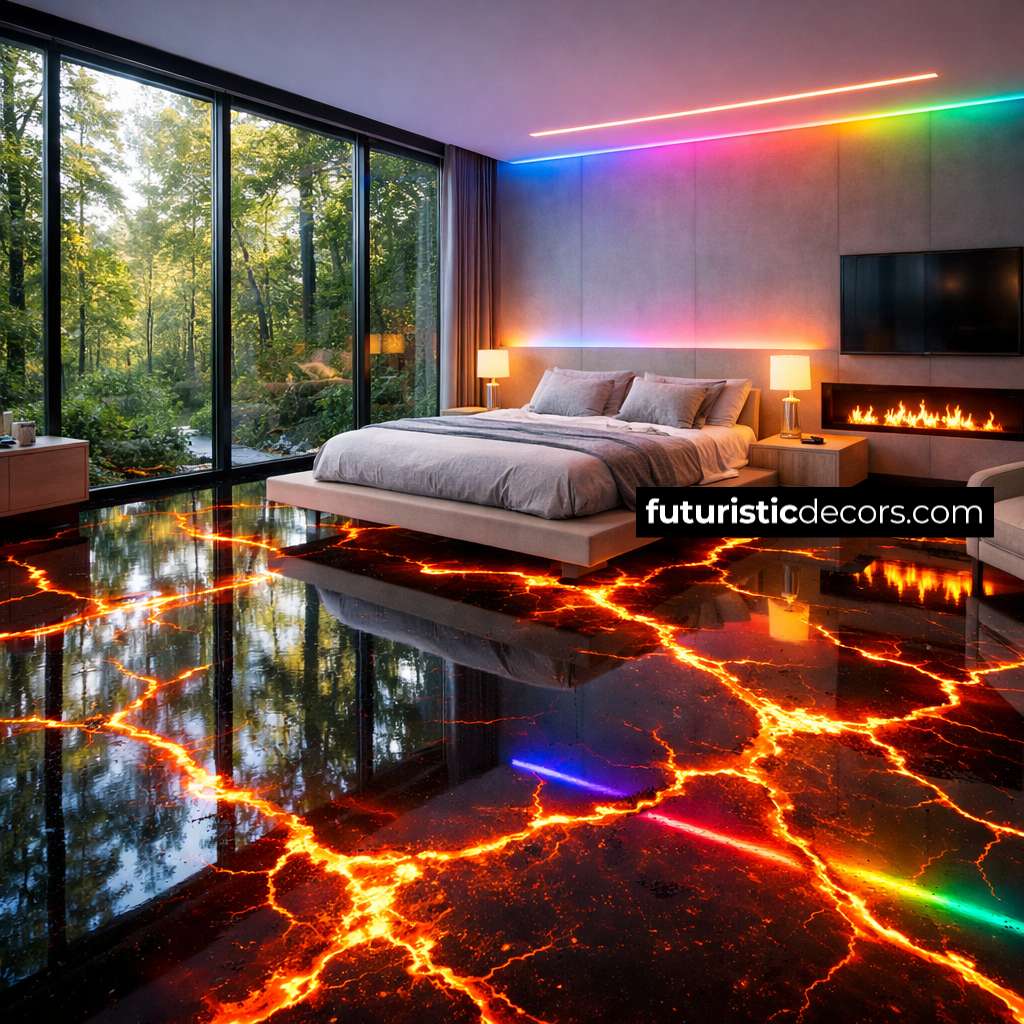 LED Screen Lava Flooring