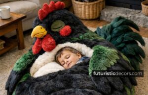 Rooster Sleeping Bags in Fun Colors: Yellow, Green, Orange & More Rooster-Shaped Sleeping Bag