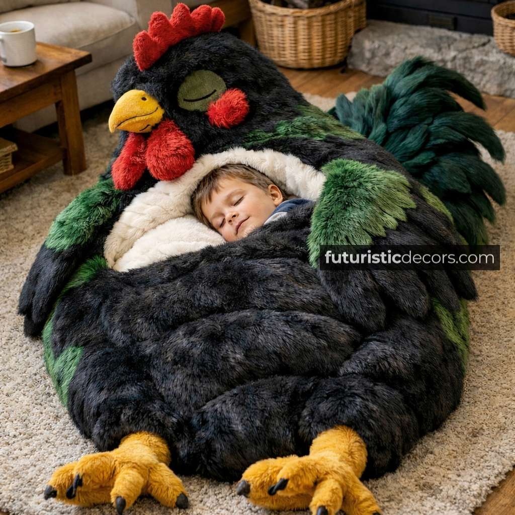 Rooster-Shaped Sleeping Bag