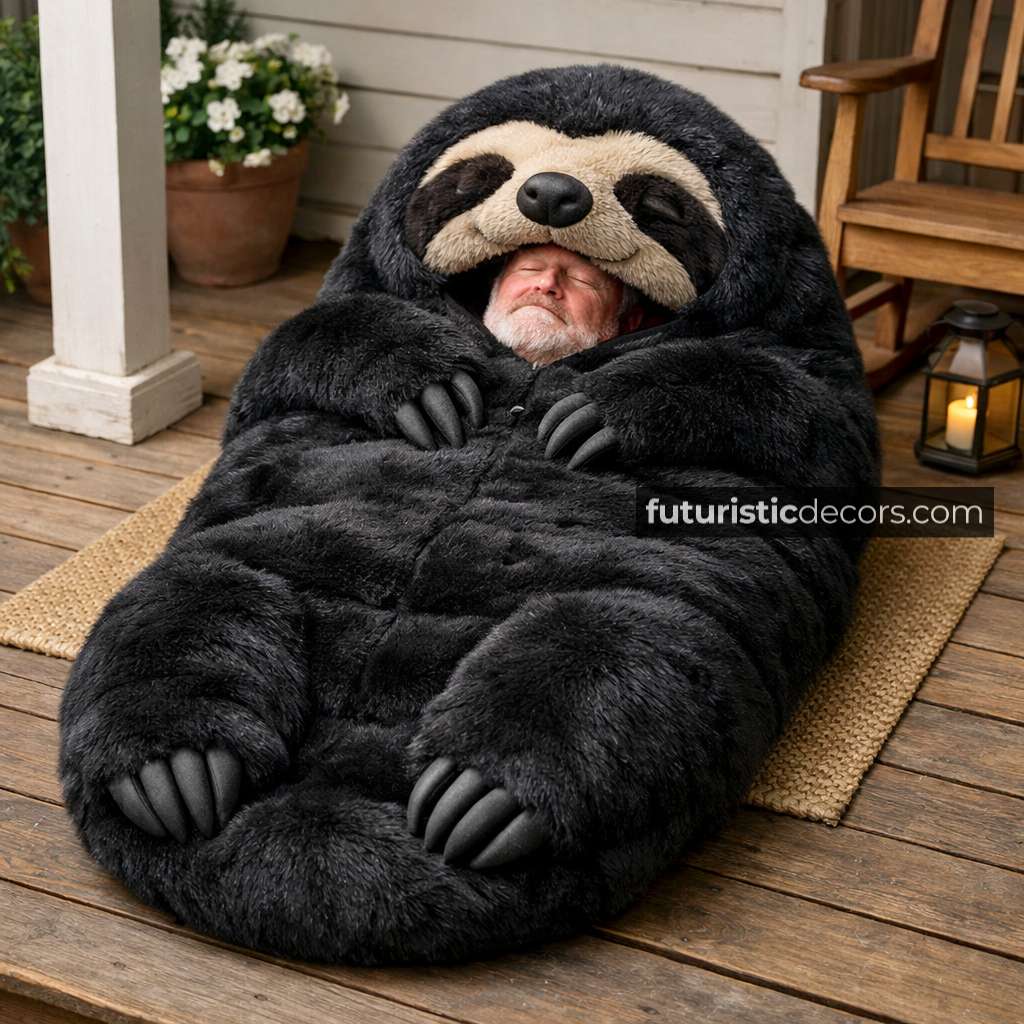 sloth-shaped sleeping bags