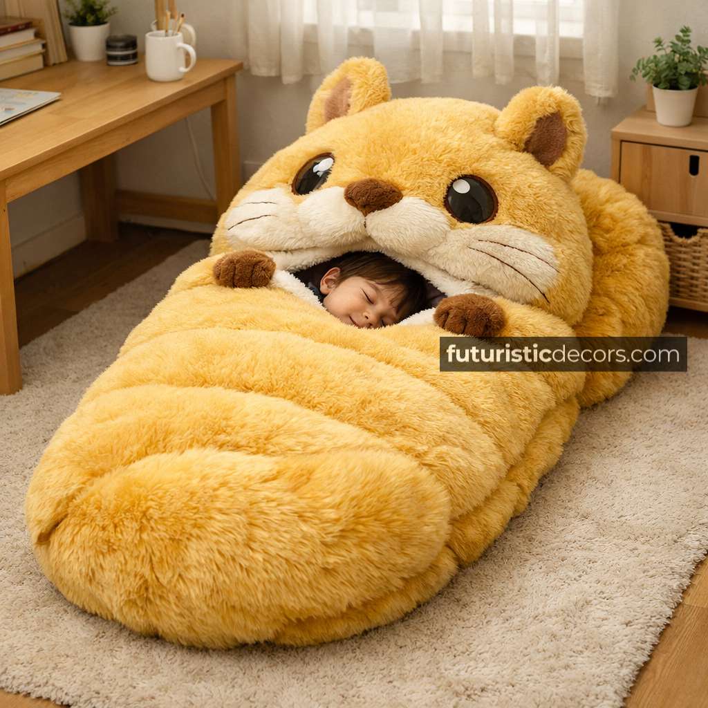 Squirrel-Shaped Sleeping Bags