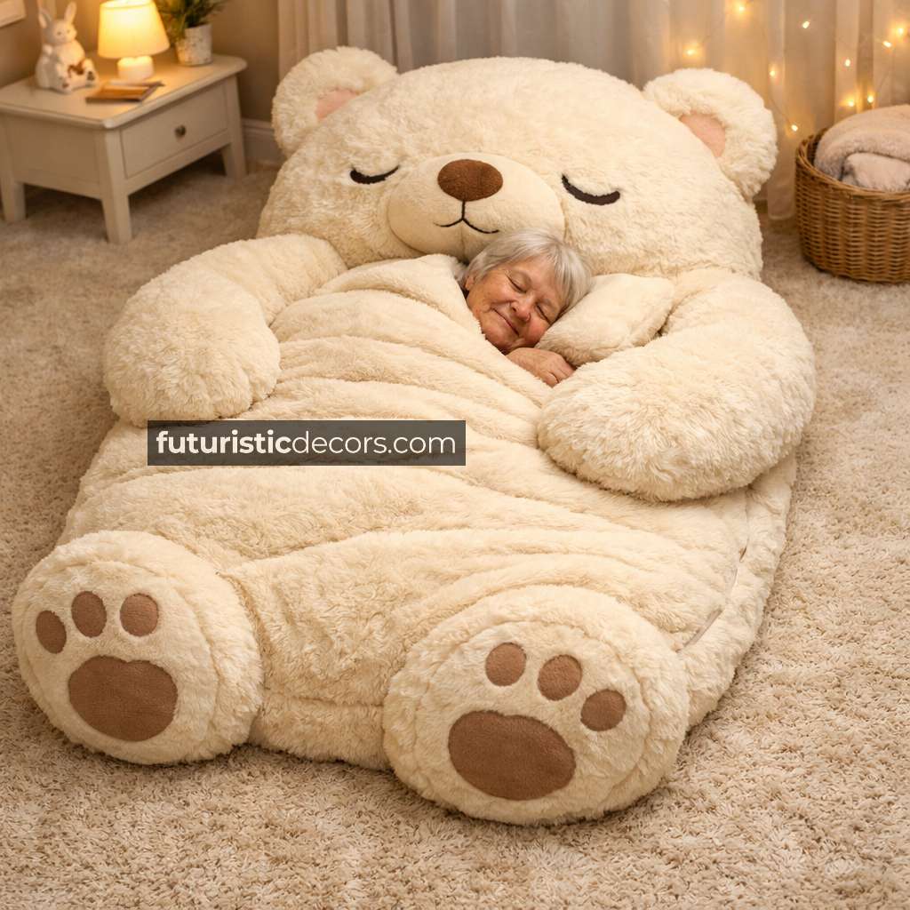 Fluffy Bear Sleeping Bag
