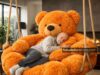 Teddy Bear Swing Chair with Ultra-Fluffy Fur & Soft Padding Teddy Swing Chairs