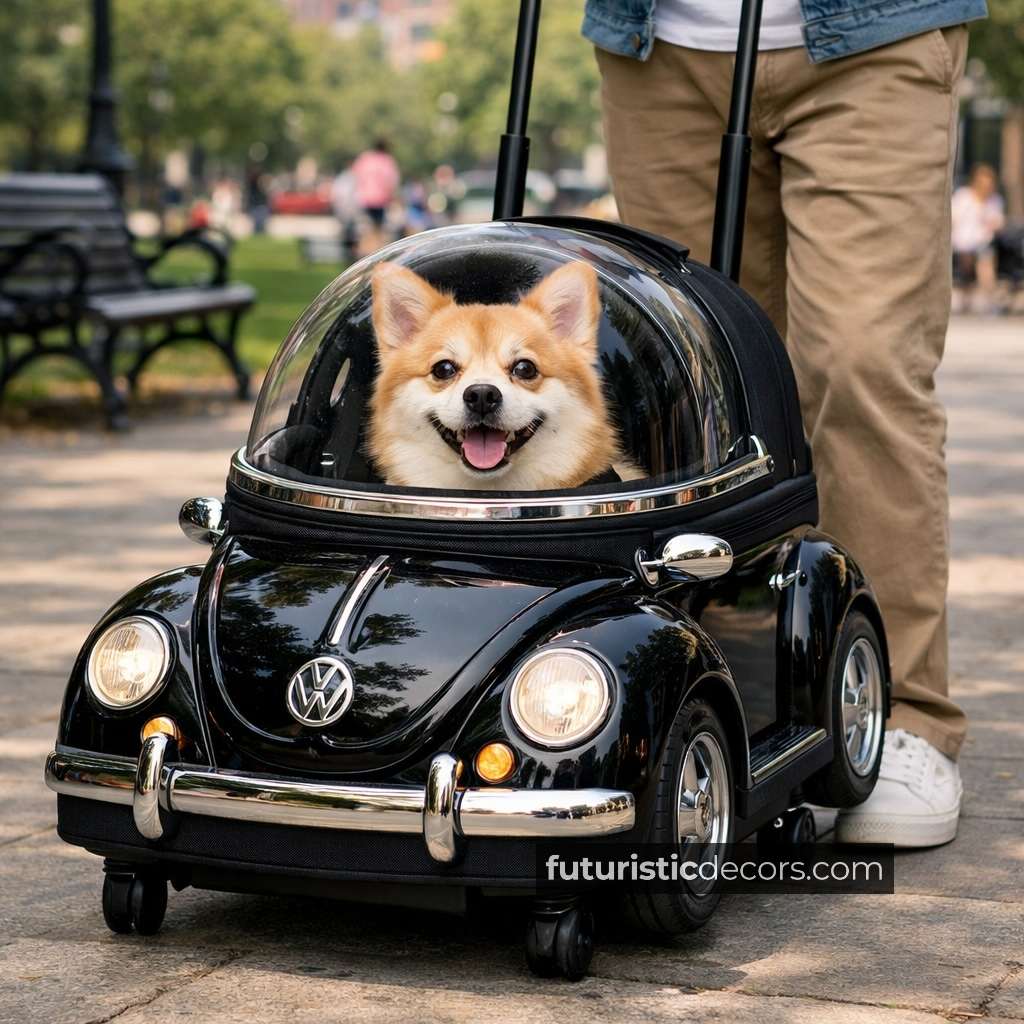VW Beetle Pet Trolley Bag