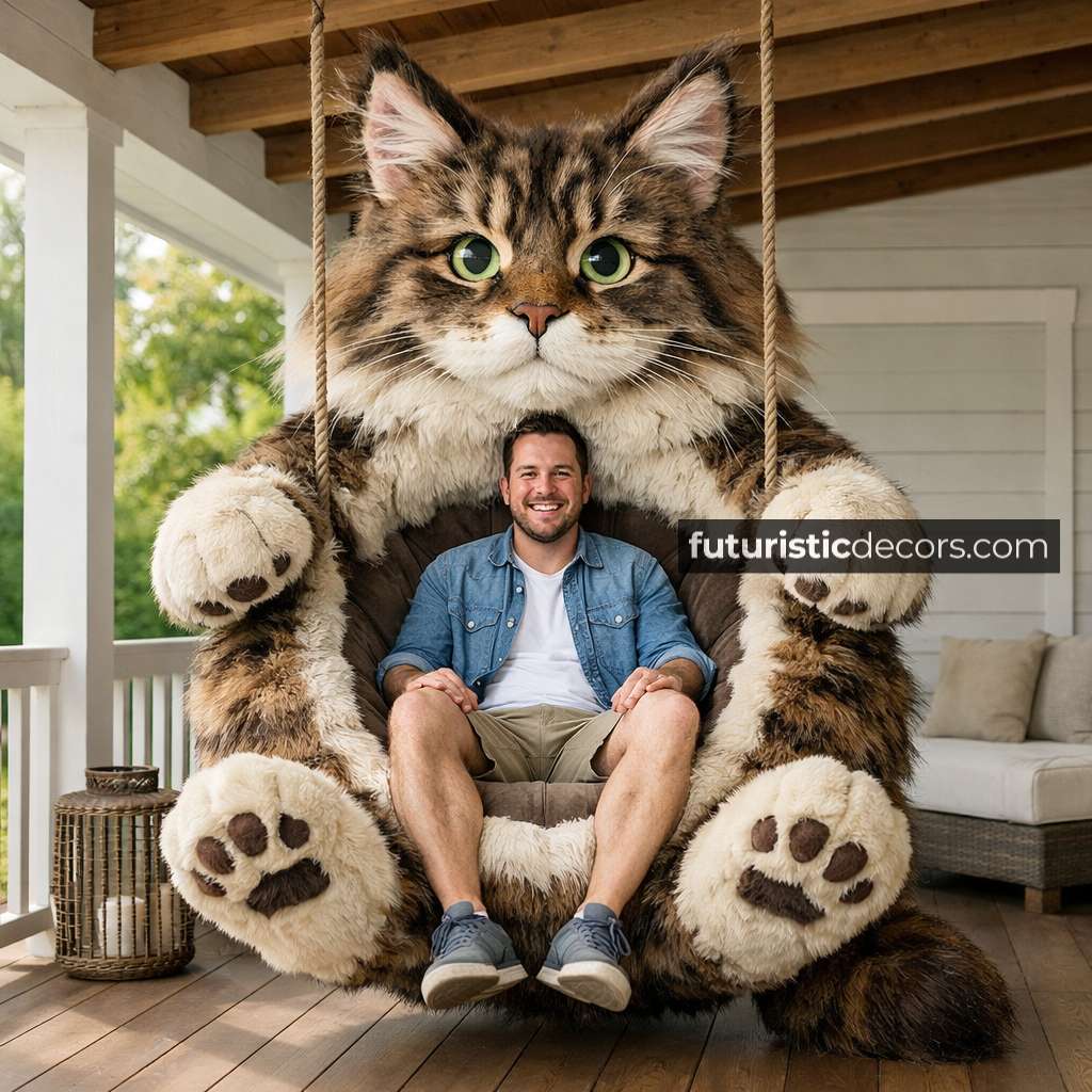 cat-shaped hanging swing