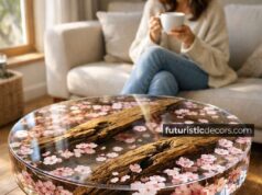 Cherry Blossom Epoxy Table inspiration for Luxury Living Rooms Cherry Blossom Epoxy Table