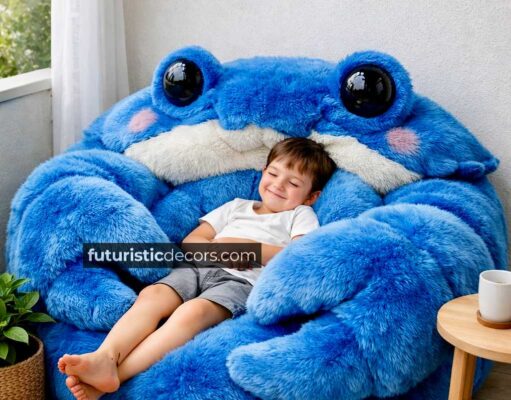 Crab Bean Bags: Ultra-Soft Faux Fur Designs That Hug You Back crab-shaped bean bag