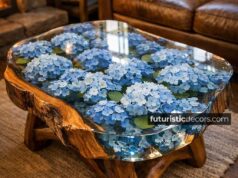 Epoxy Hydrangea Tables: The Ultimate Blend of Art, Wood & Resin Epoxy Hydrangea Tables