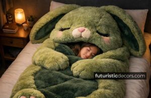 Fluffy Rabbit Sleeping Bags: Ultra-Soft Comfort for Kids & Adults rabbit-shaped sleeping bag