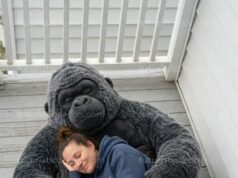 Gorilla Sleeping Bags: Extra Large Zippered Plush Sleeping Sack Gorilla Sleeping Bags
