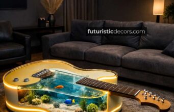 Guitar Aquarium Coffee Tables: Unique Furniture for Music Lovers Guitar Aquarium Table