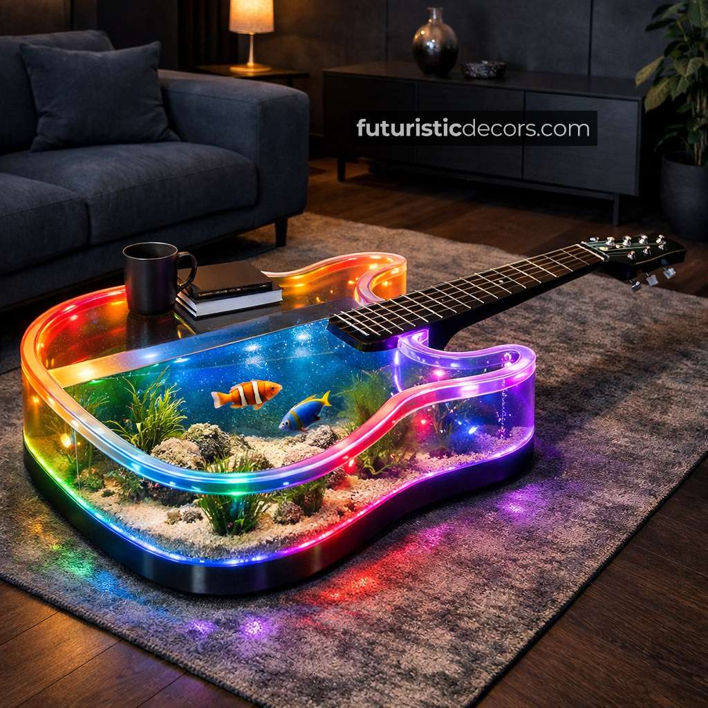 Guitar Aquarium Table