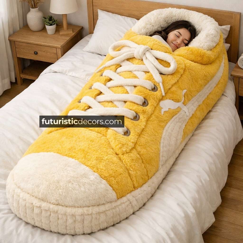 sneaker-shaped sleeping bag