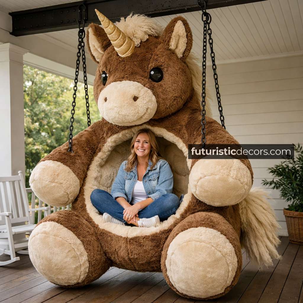 swinging unicorn chair