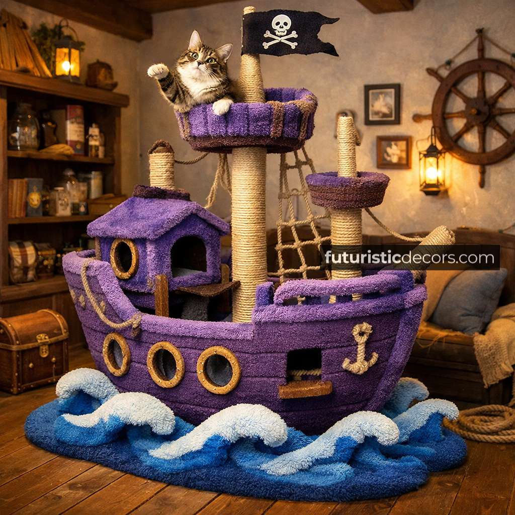 pirate ship cat playground