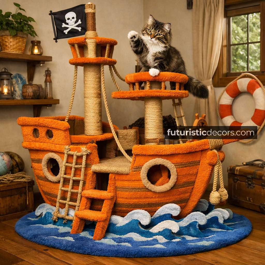 Wooden Ship Cat Playground