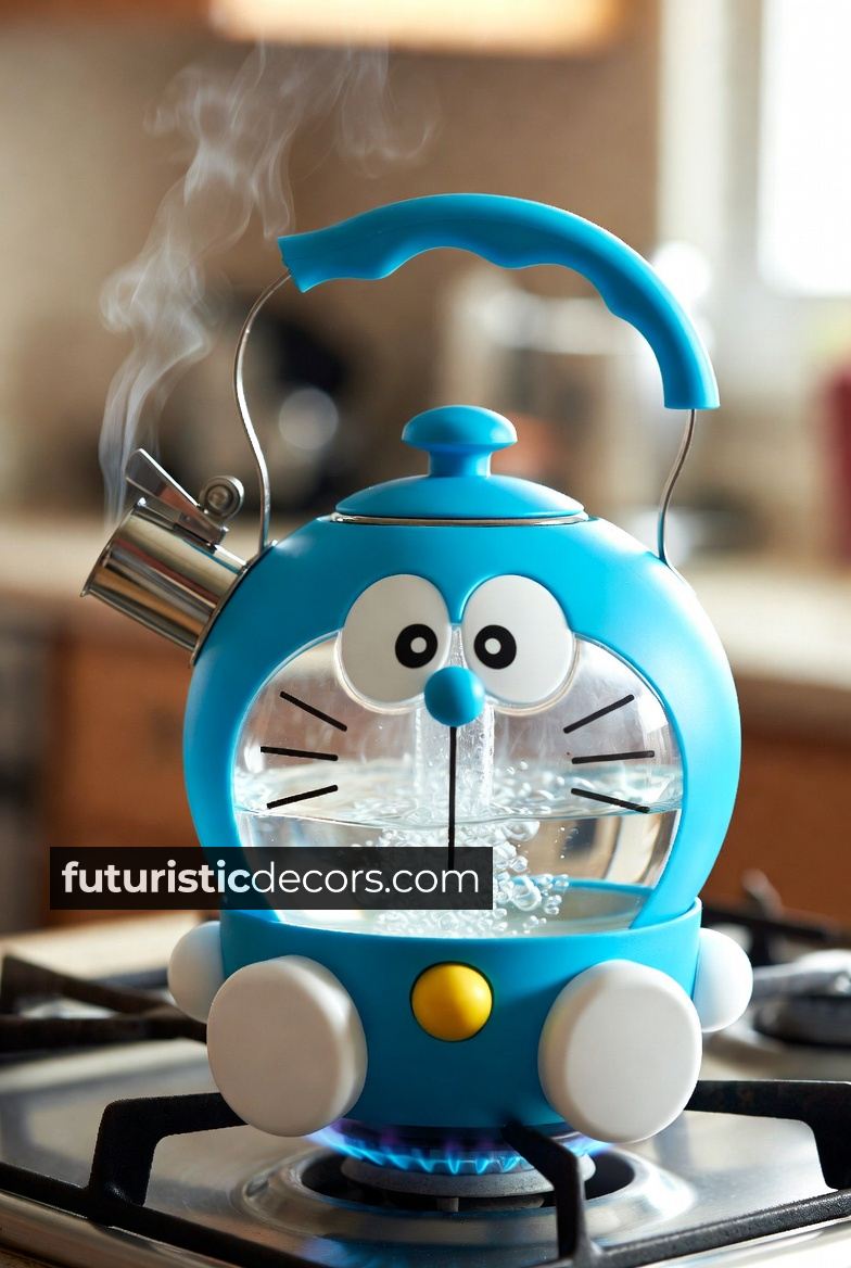 Doraemon-shaped kettle