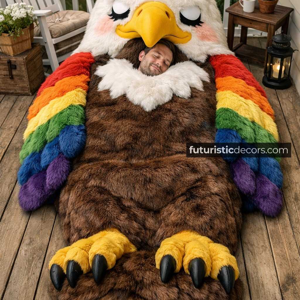 eagle-shaped sleeping bag