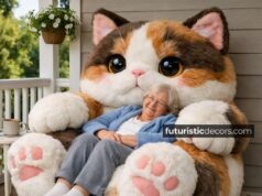 Fluffy Cat Rocking Chairs – Soft, Stylish, and Adorable cat-shaped rocking chair