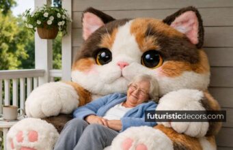 Fluffy Cat Rocking Chairs – Soft, Stylish, and Adorable cat-shaped rocking chair