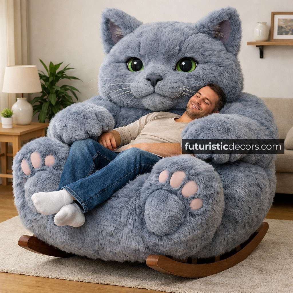 Fluffy Cat Rocking Chairs