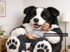 Fluffy Dog Rocking Chair | Perfect Gift for Dog Lovers of All Ages Fluffy Dog Rocking Chair