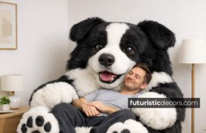 Fluffy Dog Rocking Chair | Perfect Gift for Dog Lovers of All Ages Fluffy Dog Rocking Chair