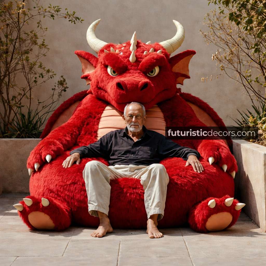 Fluffy Dragon Bean Bag – Perfect Gift Idea for Dragon Lovers dragon bean bag chair