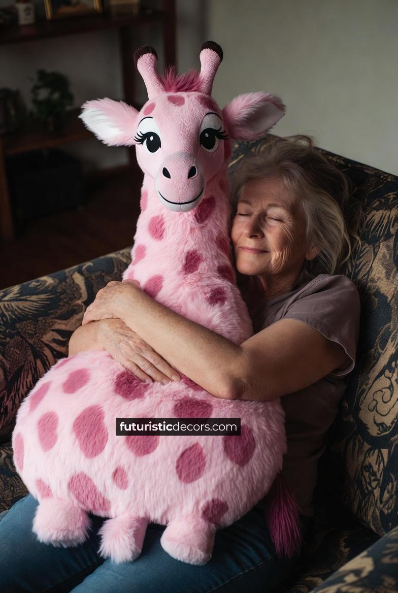 giraffe-shaped body pillow