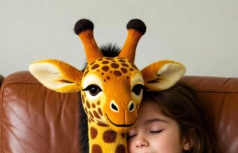 Fluffy Giraffe Hug Pillow in Pink, Purple, Red, Yellow & More Fluffy Giraffe Hug Pillow