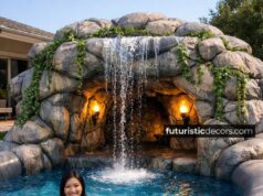 Giant Inflatable Cave Waterfall Pool for Epic Outdoor Fun Inflatable Cave Waterfall Pool