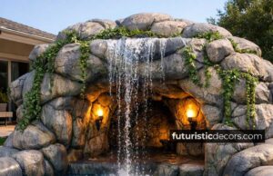 Giant Inflatable Cave Waterfall Pool for Epic Outdoor Fun Inflatable Cave Waterfall Pool