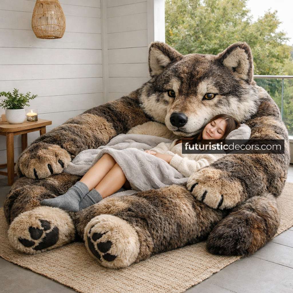 wolf-shaped lounger